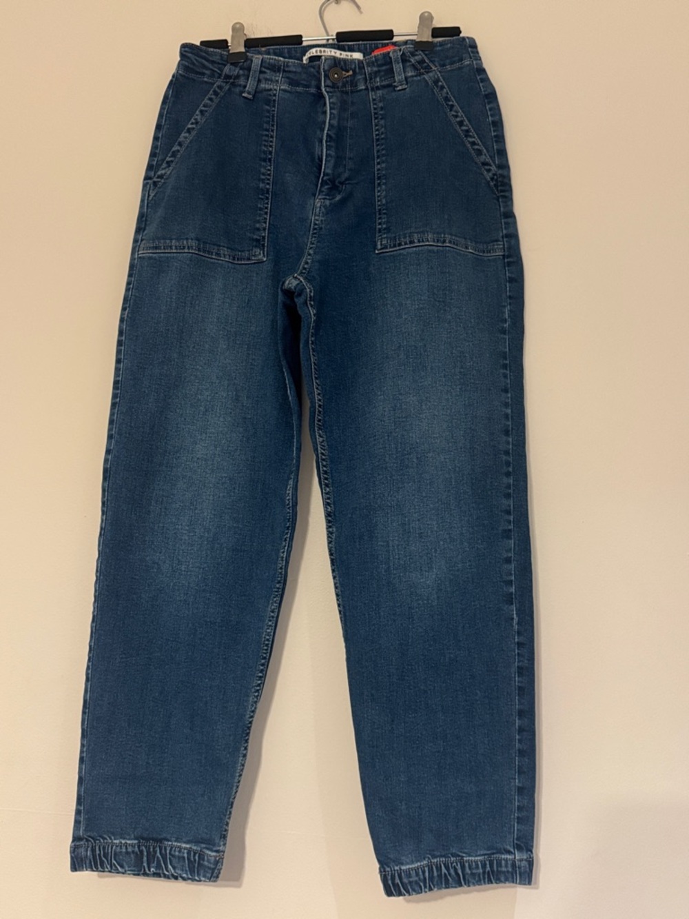 Celebrity Pink Dark Blue High-Waist Relaxed Jeans